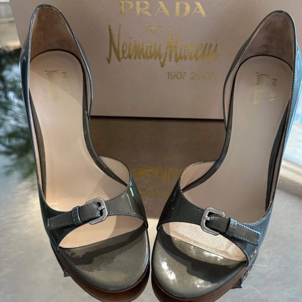 AUTHENTIC PRADA HEELS WITH ORIGINAL BOX